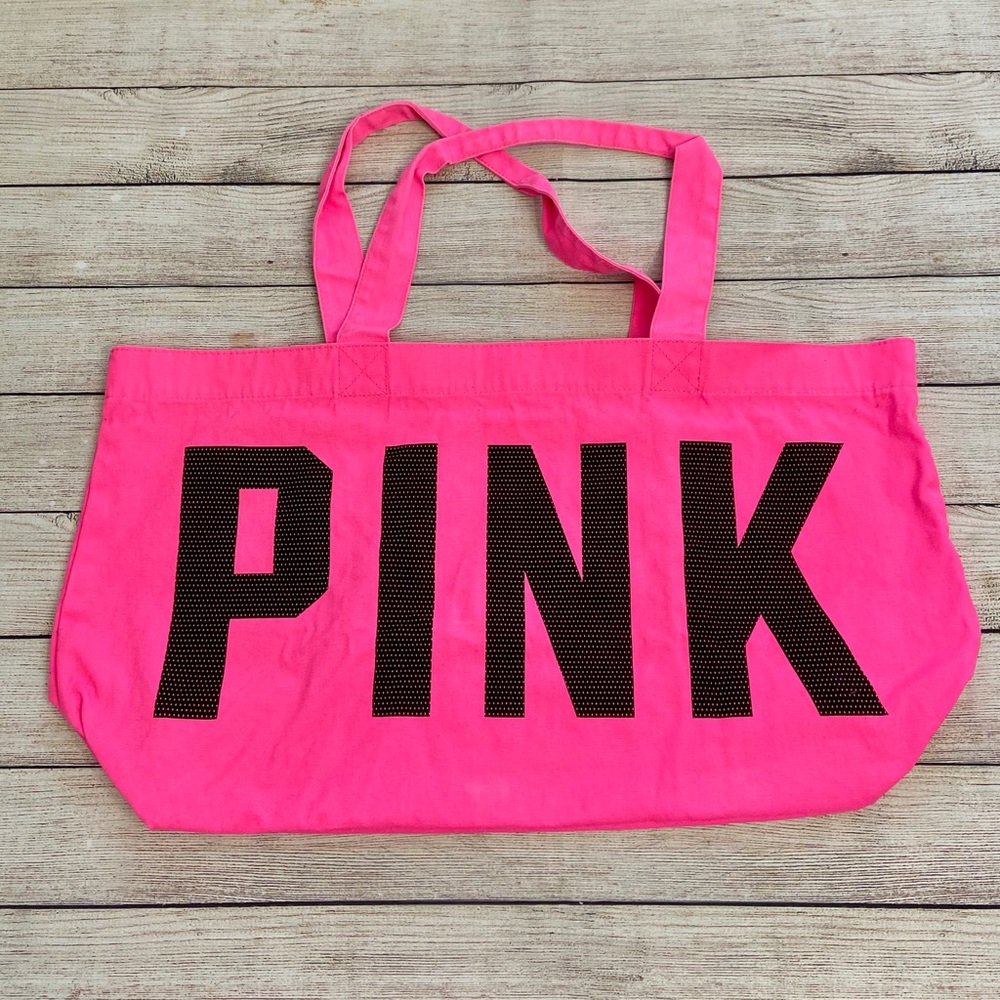 Victoria’s Secret Neon Pink Tote Bag - Picture 2 of 3